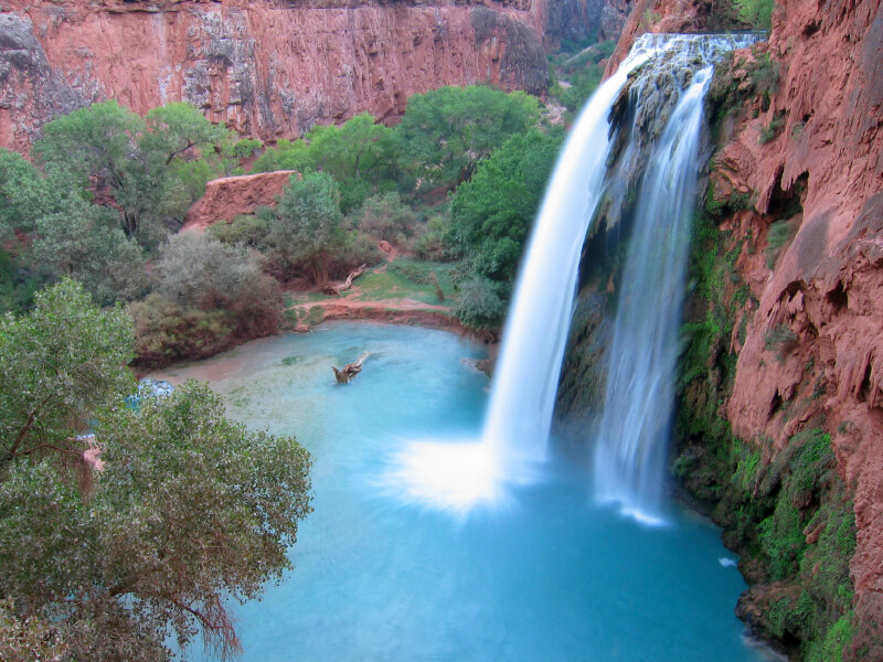 hike to Havasupai Falls, AZ