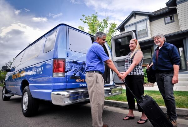 shuttle picks up customers