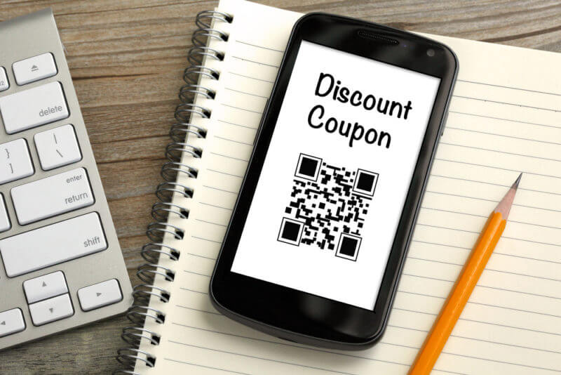 discount coupon on phone