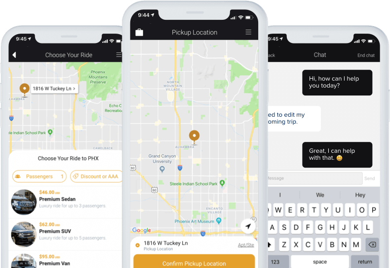App mockups
